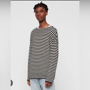 All Saints Merek crew striped sweater